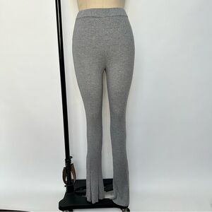 Forever 21 Gray Ribbed Flare Pants